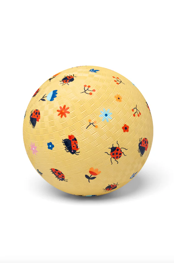 Little L - Speelbal Rubber Lieveheersbeestjes 18 cm | Lieveheersbeestjes Thema