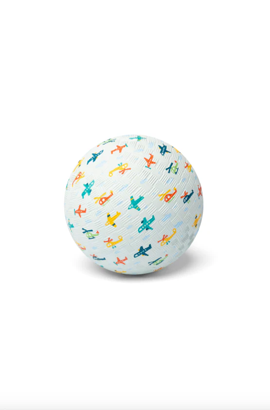 Little L - Speelbal Rubber Vliegtuigen 13 cm | Vliegtuigen Thema
