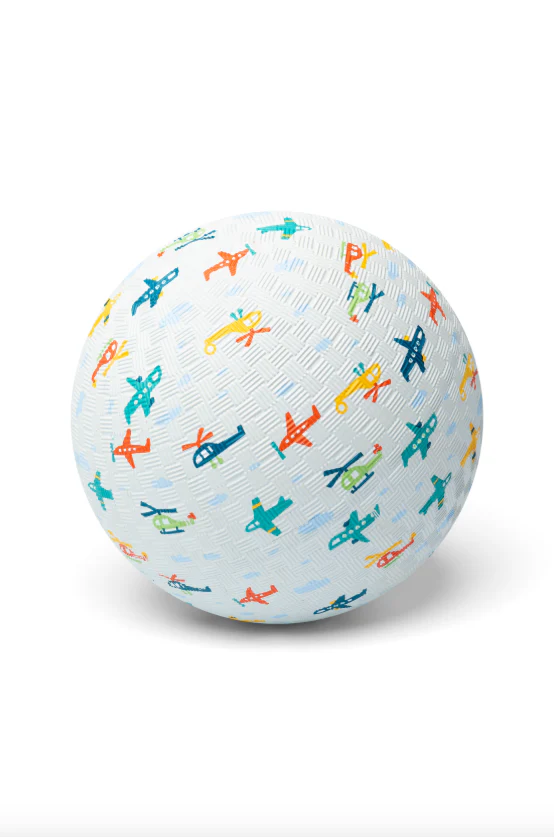 Little L - Speelbal Rubber Vliegtuigen 18 cm | Vliegtuigen Thema