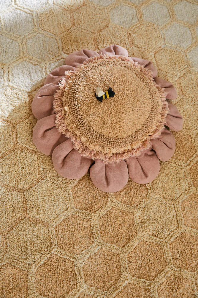 Lorena Canals - Vloerkussen Planet Bee Pink Daisy | Ø70 cm - Image 4