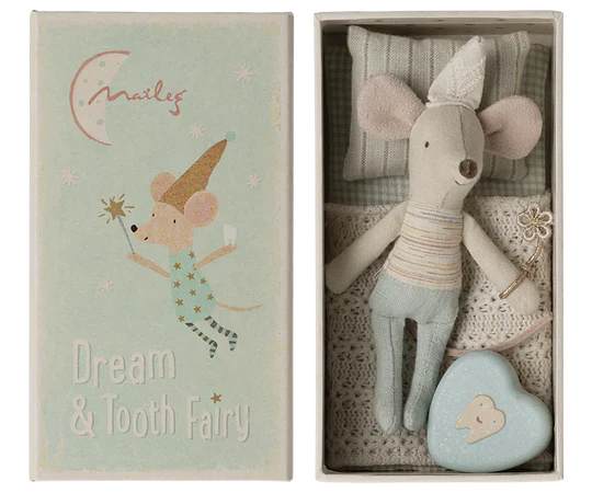 Maileg - Knuffel Muis Tandenfee Little Brother | In Matchbox