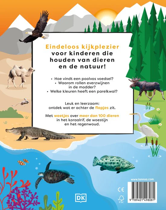 Lannoo - Mijn Grote Flapjesboek Van Alle Dieren | Educatief Flapjesboek - Image 2