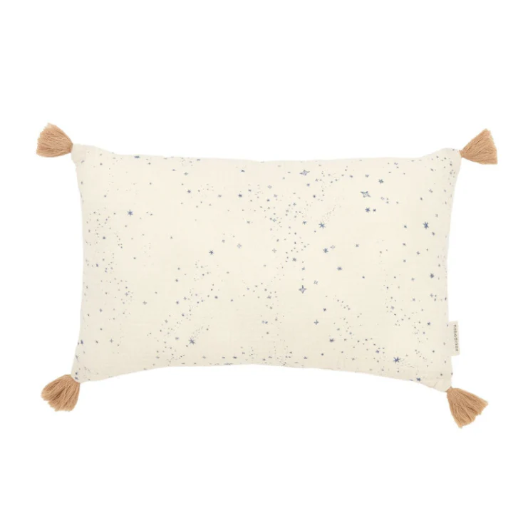 Nobodinoz - Kussen Wabi Sabi Tassel Blue Milky Way