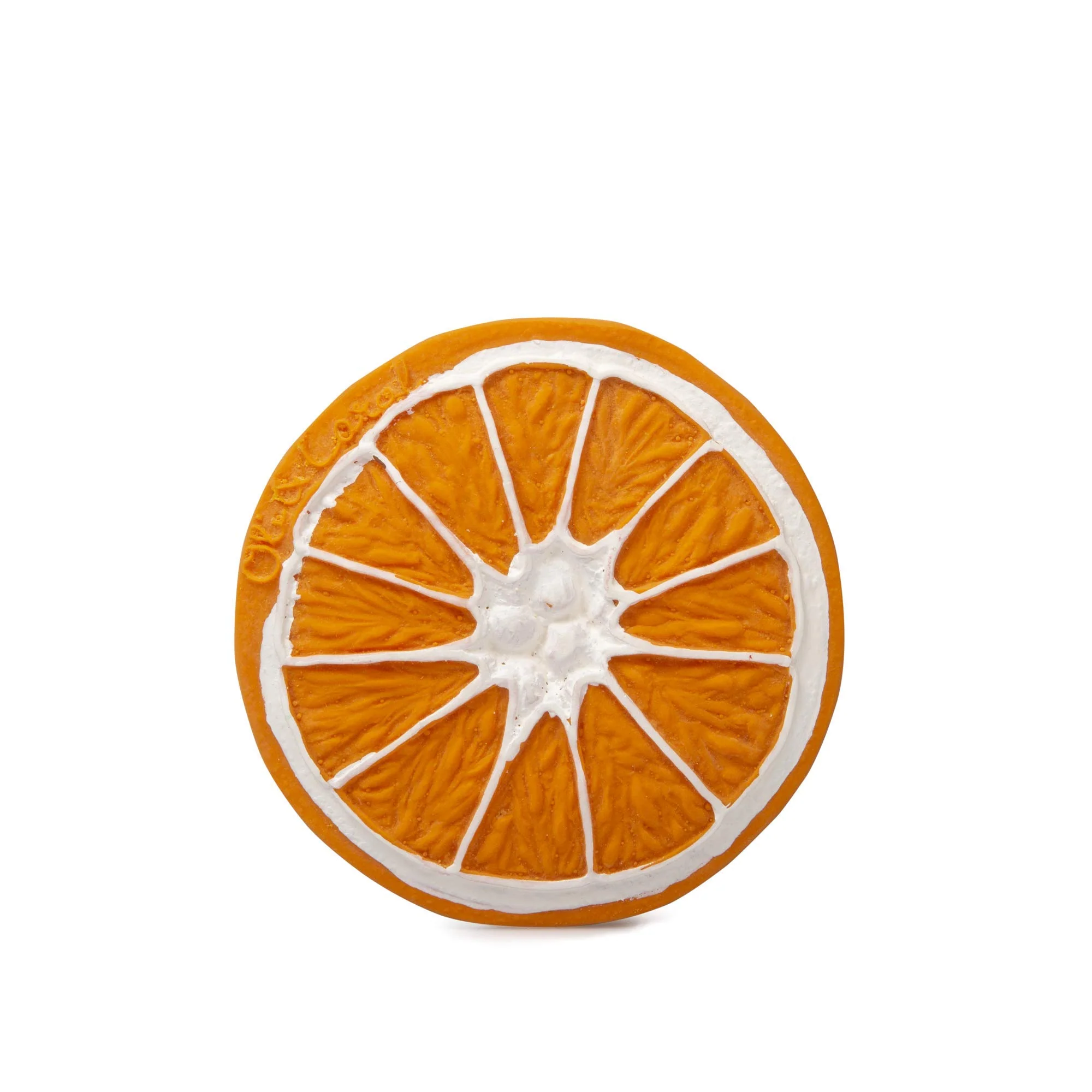 Oli & Carol - Bijtspeeltje & Badspeeltje Clementino Orange | Natuurlijk Rubber