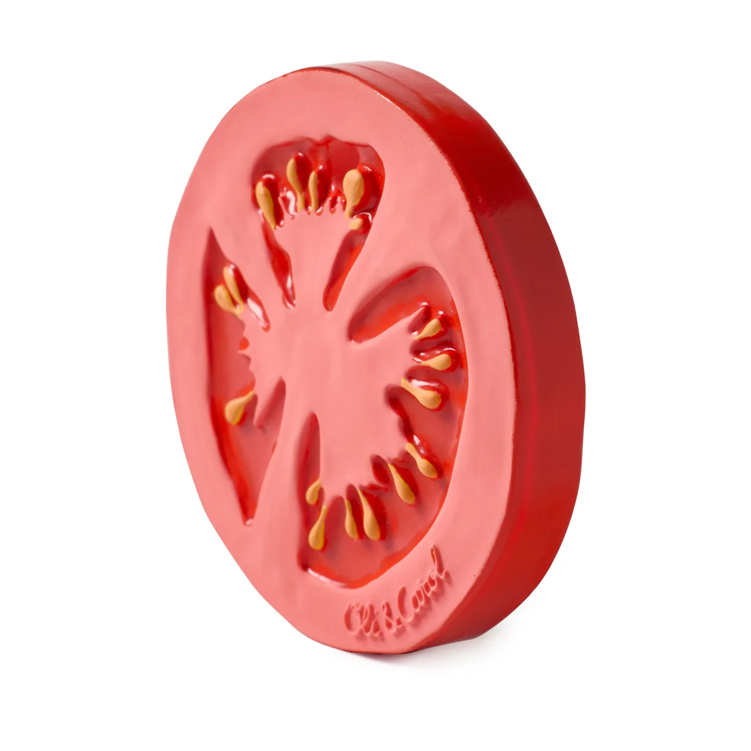 Oli & Carol - Bijtspeeltje & Badspeeltje Renato Tomato | Natuurlijk Rubber - Image 2