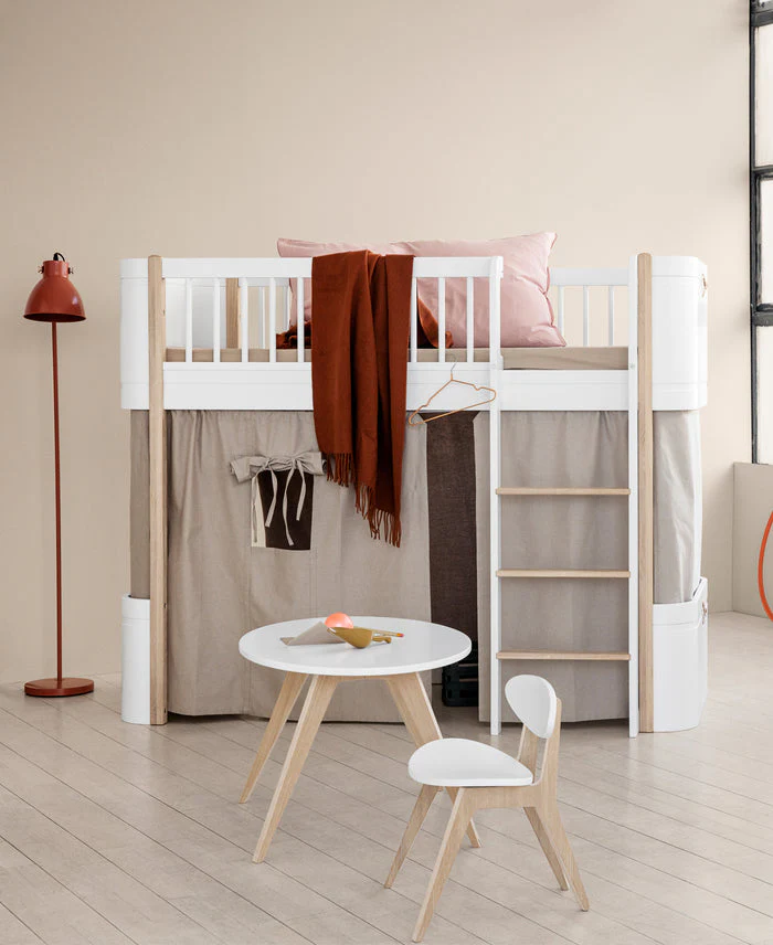 Oliver Furniture - Gordijn voor Wood Mini+ Loft Bed | Grey - Image 2