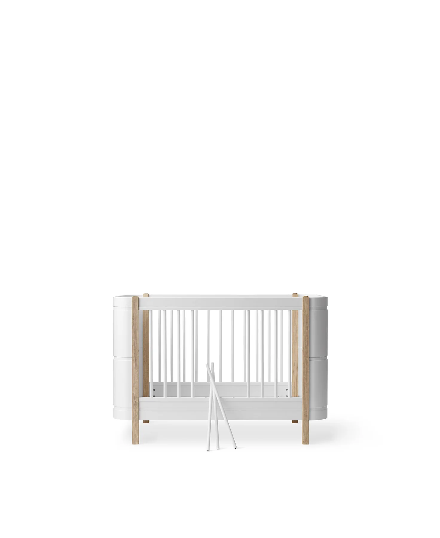 Oliver Furniture Mini+ Wood White / Oak Bed met Conversieset | Van Baby tot Junior - Image 3