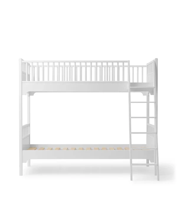 Oliver Furniture - Stapelbed Bunk Bed Seaside 90 x 200 cm Classic Schuine Ladder | White