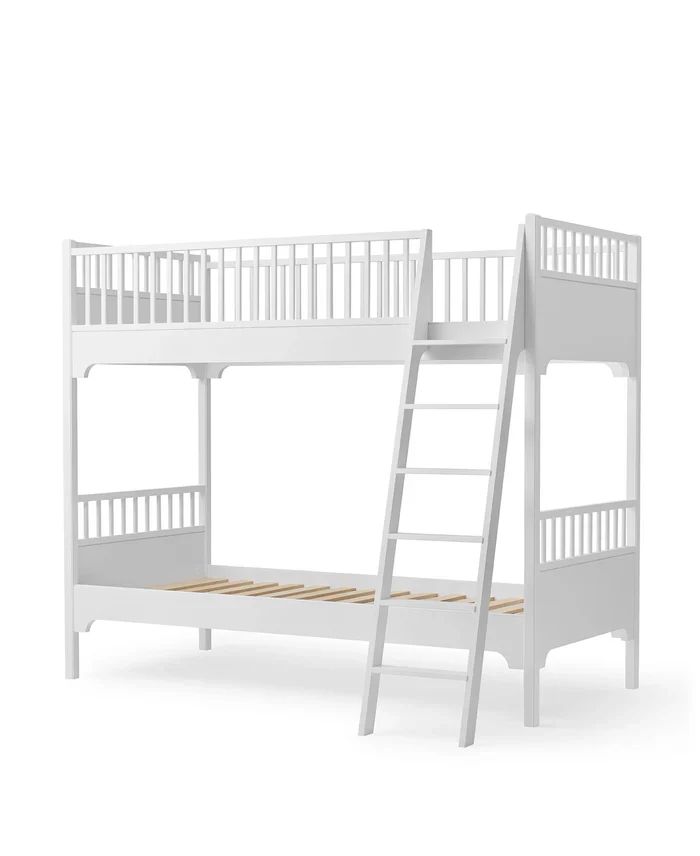 Oliver Furniture - Stapelbed Bunk Bed Seaside 90 x 200 cm Classic Schuine Ladder | White - Image 2