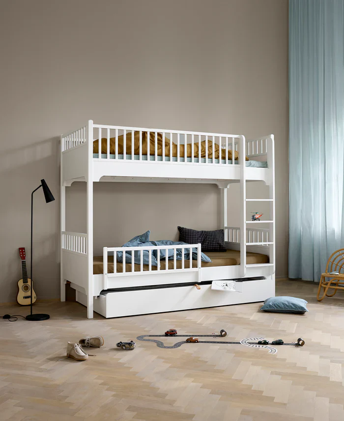 Oliver Furniture - Stapelbed Bunk Bed Seaside 90 x 200 cm Classic Verticale Ladder | White - Image 3
