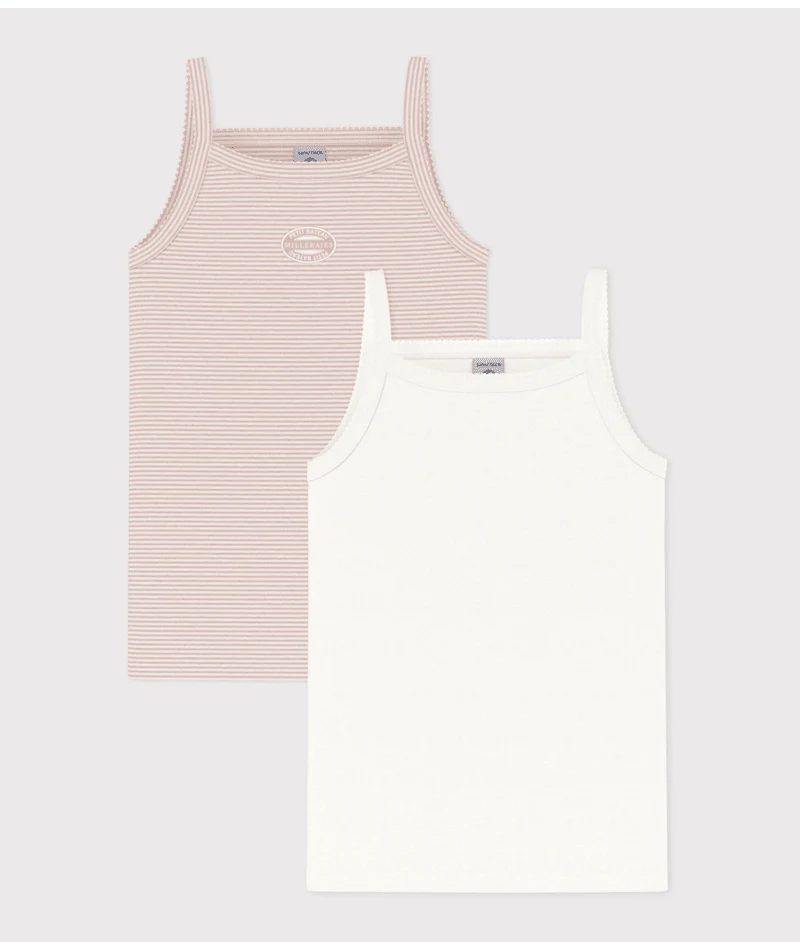 Onderhemd Bretel Pink / White Variante 1 (2pack)
