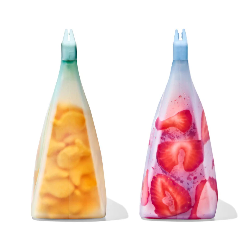 Oxo Tot - Silicone Bewaarzakjes Babyvoeding | Opal / Dusk (2pack) - Image 4