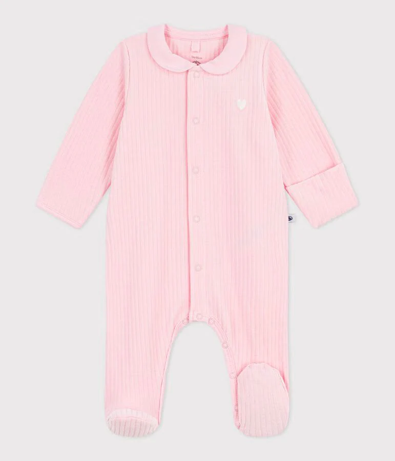 Petit Bateau - Pyjama Met Voetjes Fluweel | Roze