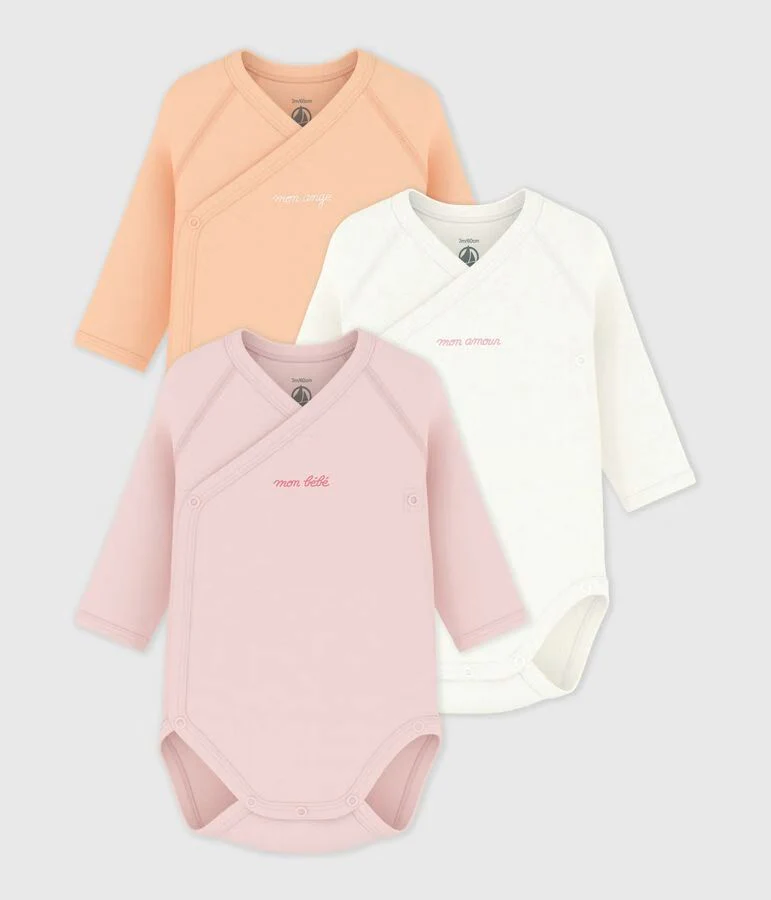 Petit Bateau - Set Body's Lange Mouwen | Roze/Oranje