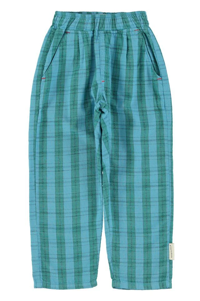 Piupiuchick - Broek Unisex Checkered | Blue Green