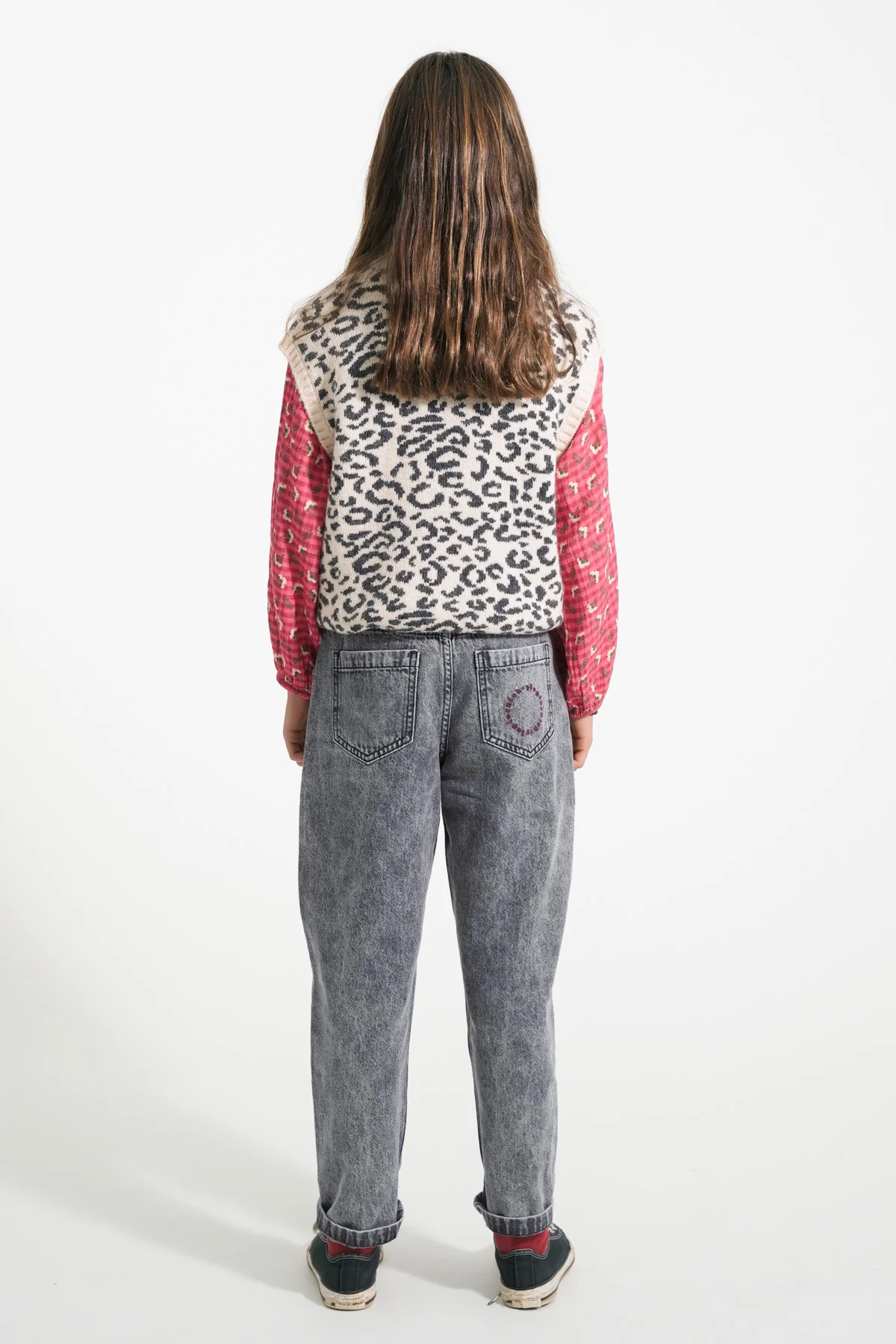 Piupiuchick - Jeans Broek Mom Fit Faded Denim Washed Black - Image 4
