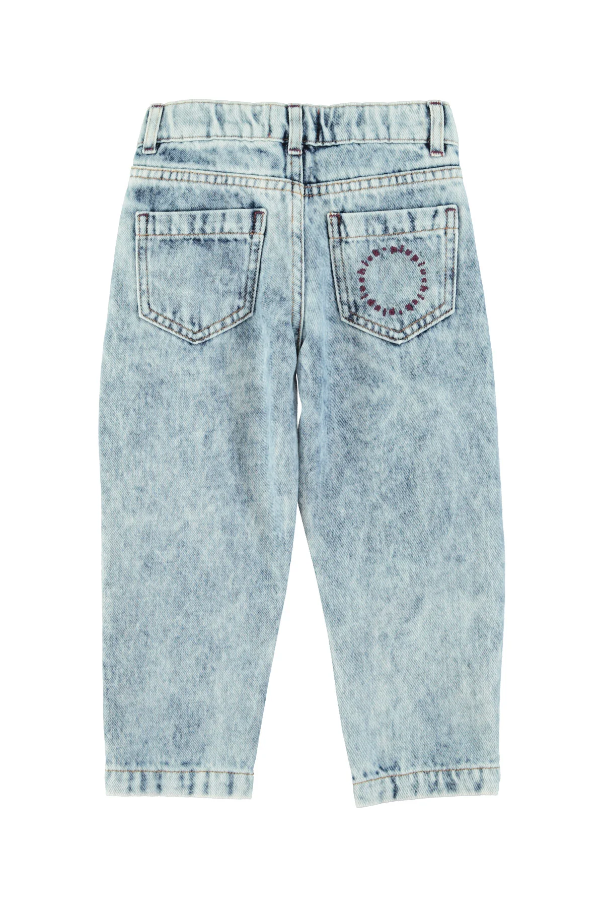 Piupiuchick - Jeans Broek Mom Fit Faded Denim Washed Blue - Image 2