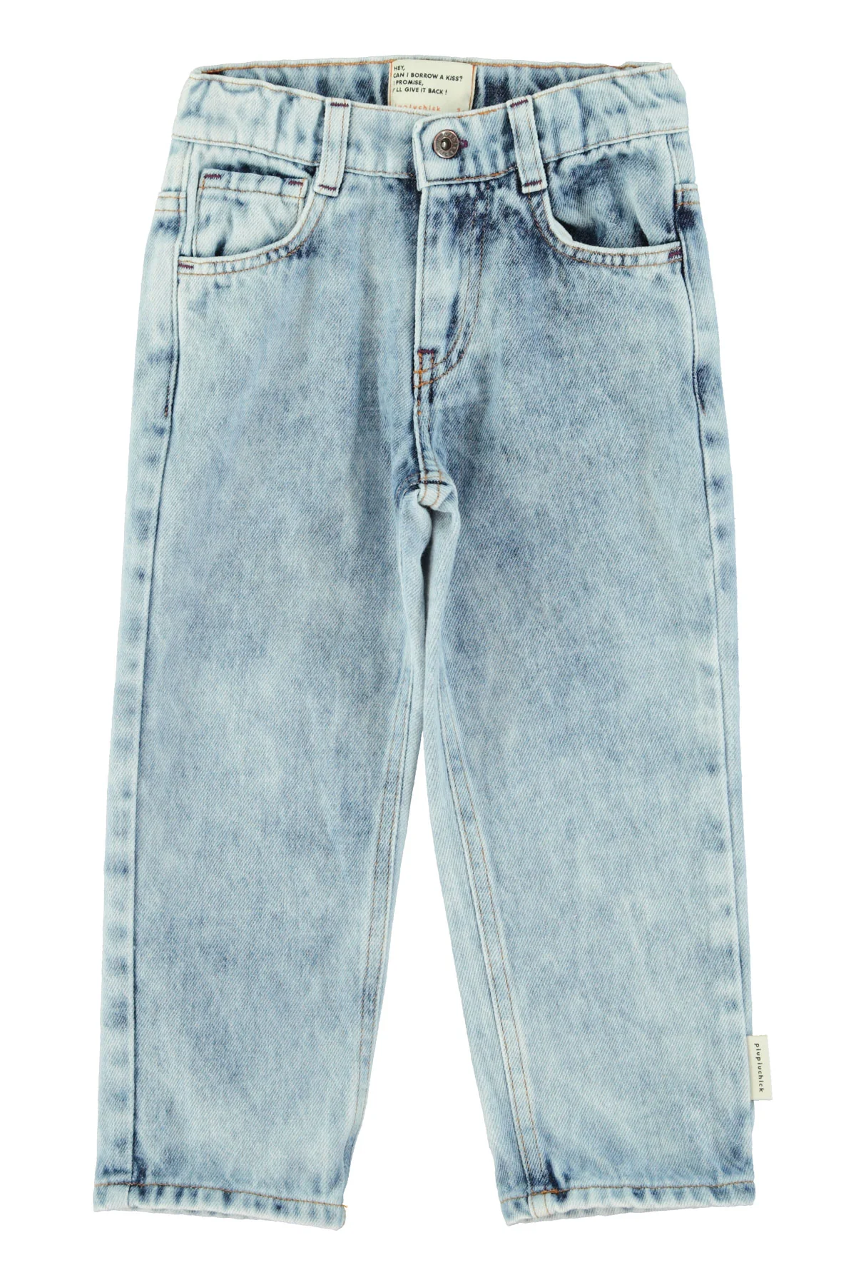 Piupiuchick - Jeans Broek Unisex Faded Denim Washed Blue
