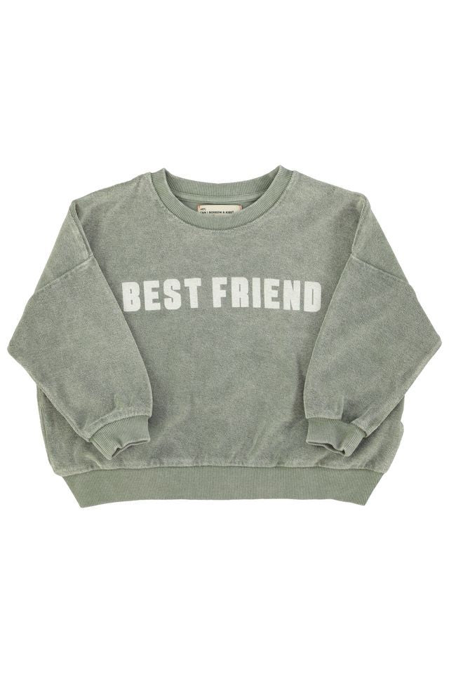 Piupiuchick - Sweater Best Friend Baby | Washed Green