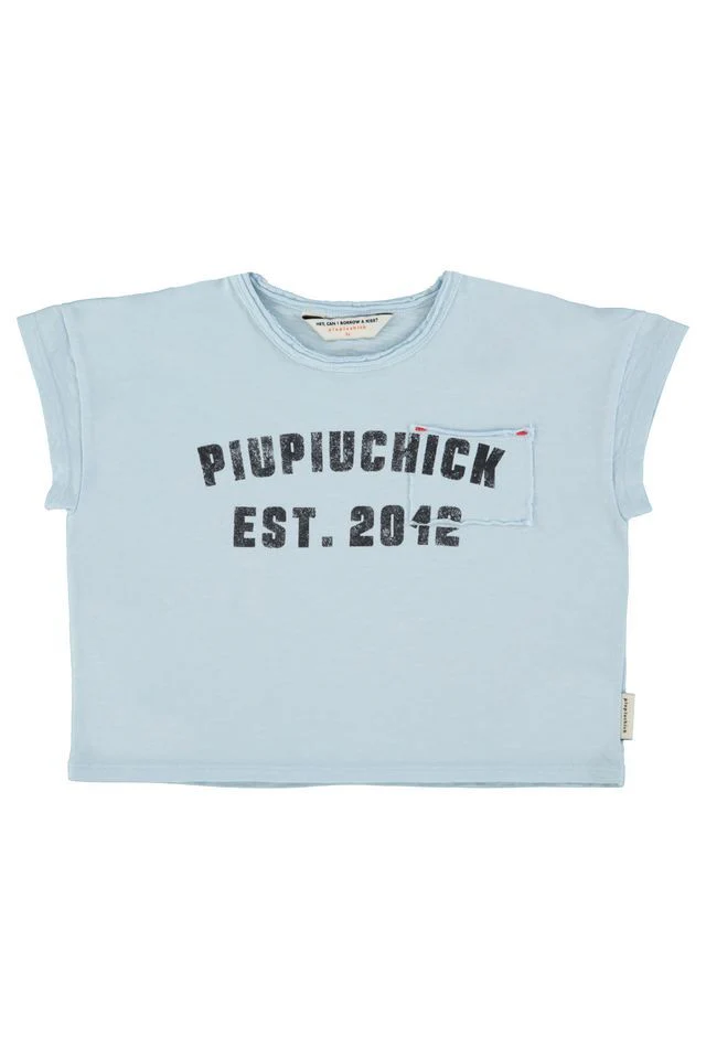 Piupiuchick - T-Shirt Korte Mouw Piupiuchick Print | Light Blue