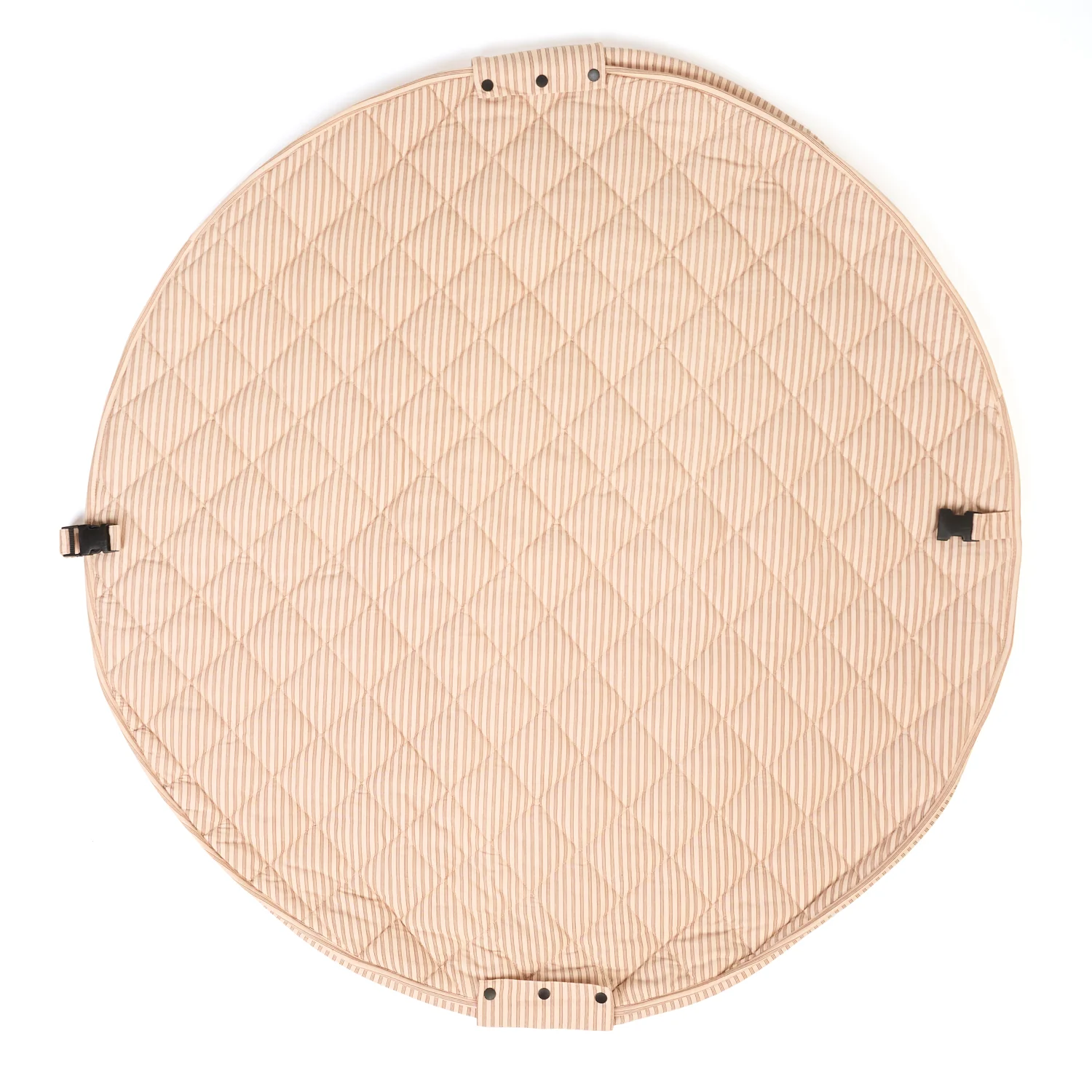 Play & Go - Noomad Opbergzak/Speeldeken Organic | Stripes Brown - Image 2