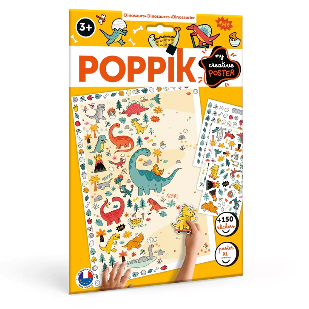 Poster Met Stickers Creative 3+ Dinosaurs (150 stickers)