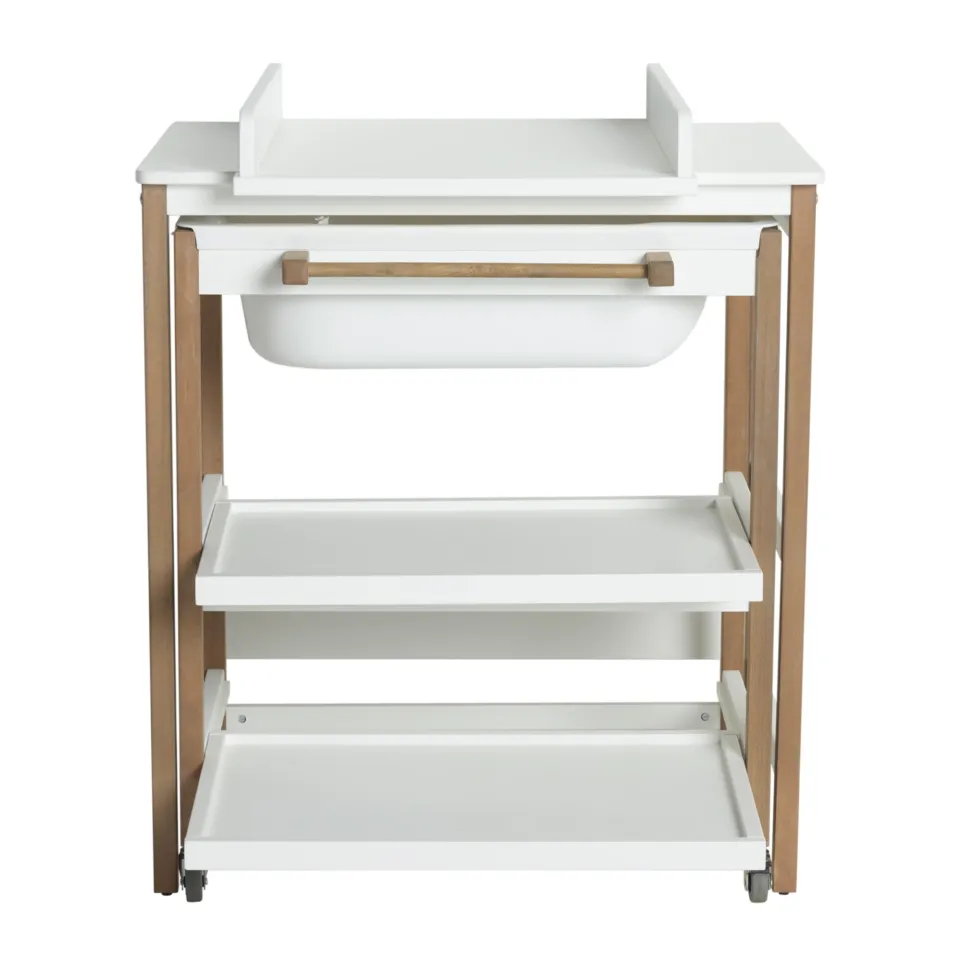 Quax Badmeubel Smart - Luiertafel + Bad | White - Naturel - Image 2