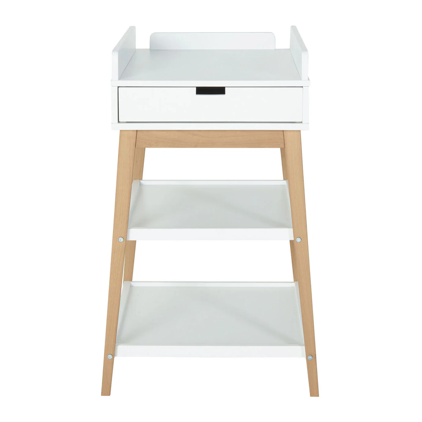 Quax - Luiertafel Hip + Lade White/Naturel | Stijlvolle en Functionele Verschoontafel