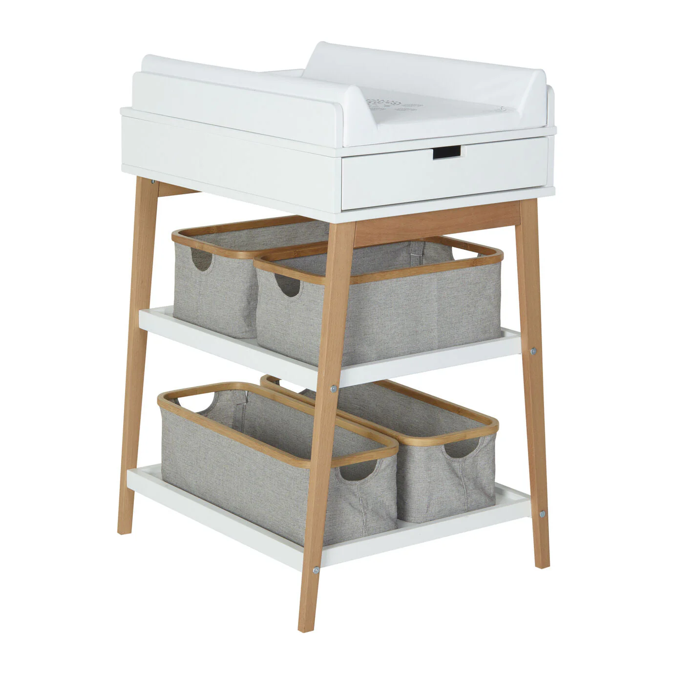 Quax - Luiertafel Hip + Lade White/Naturel | Stijlvolle en Functionele Verschoontafel - Image 4