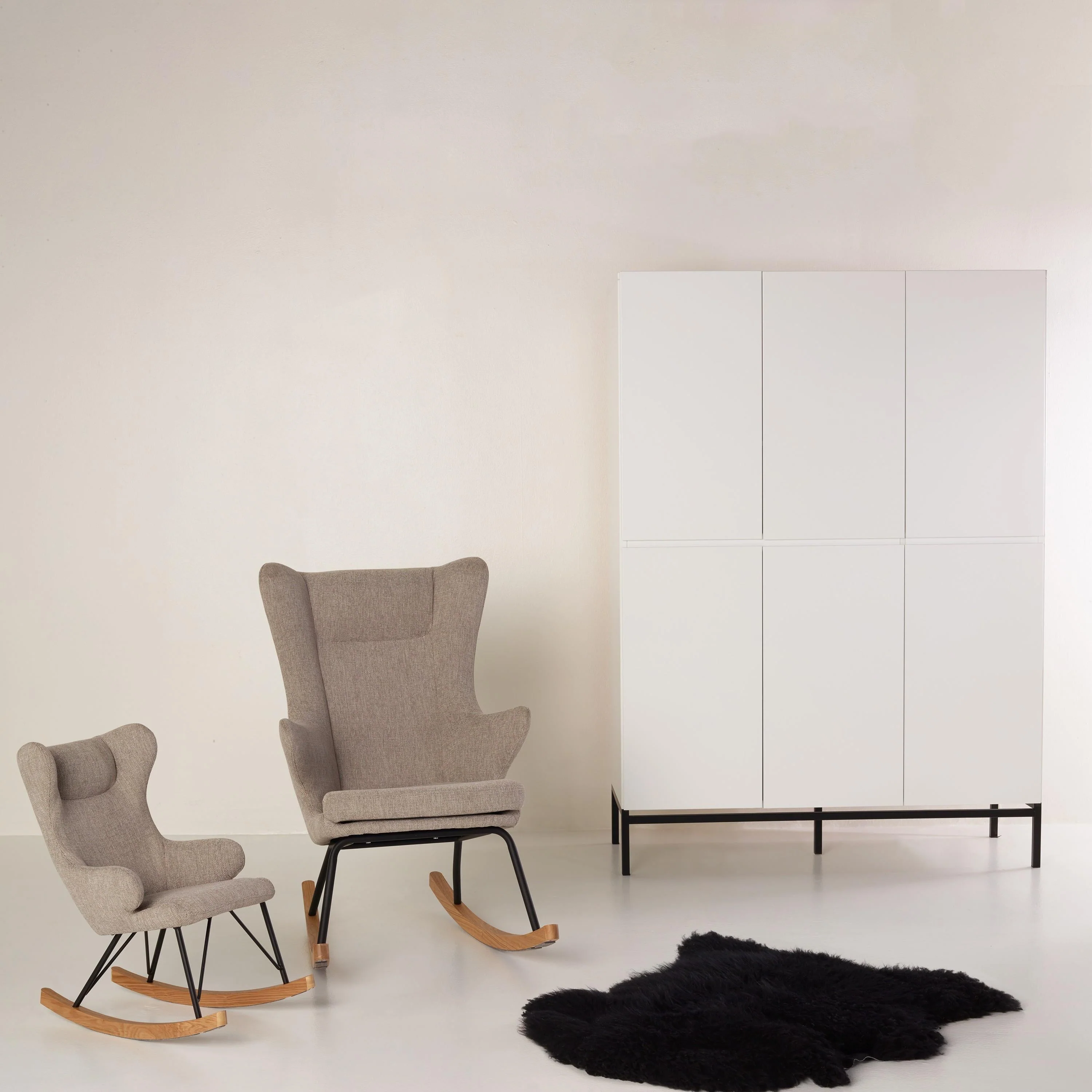 Quax Schommelstoel Adult De Luxe | 100% Katoen Comfort |Sand Grey - Image 2