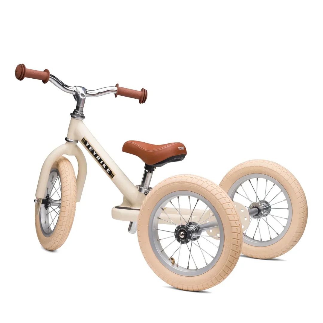 Trybike – Loopfiets 2-in-1 Trybike Steel | Matt Cream - Image 4