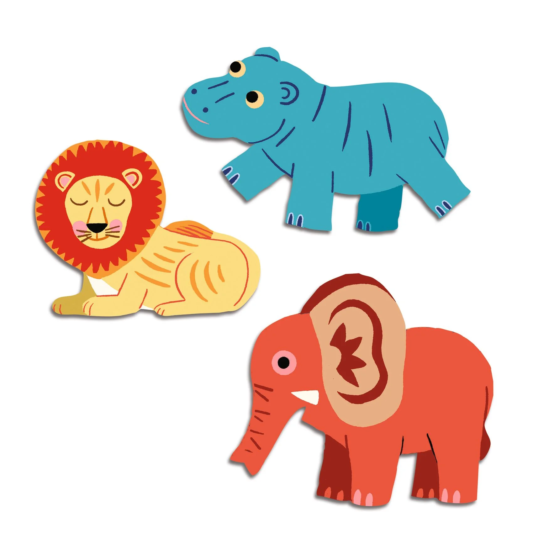 Djeco - Stickerset Dieren Van De Savannah | Eerste Stickers - Image 2