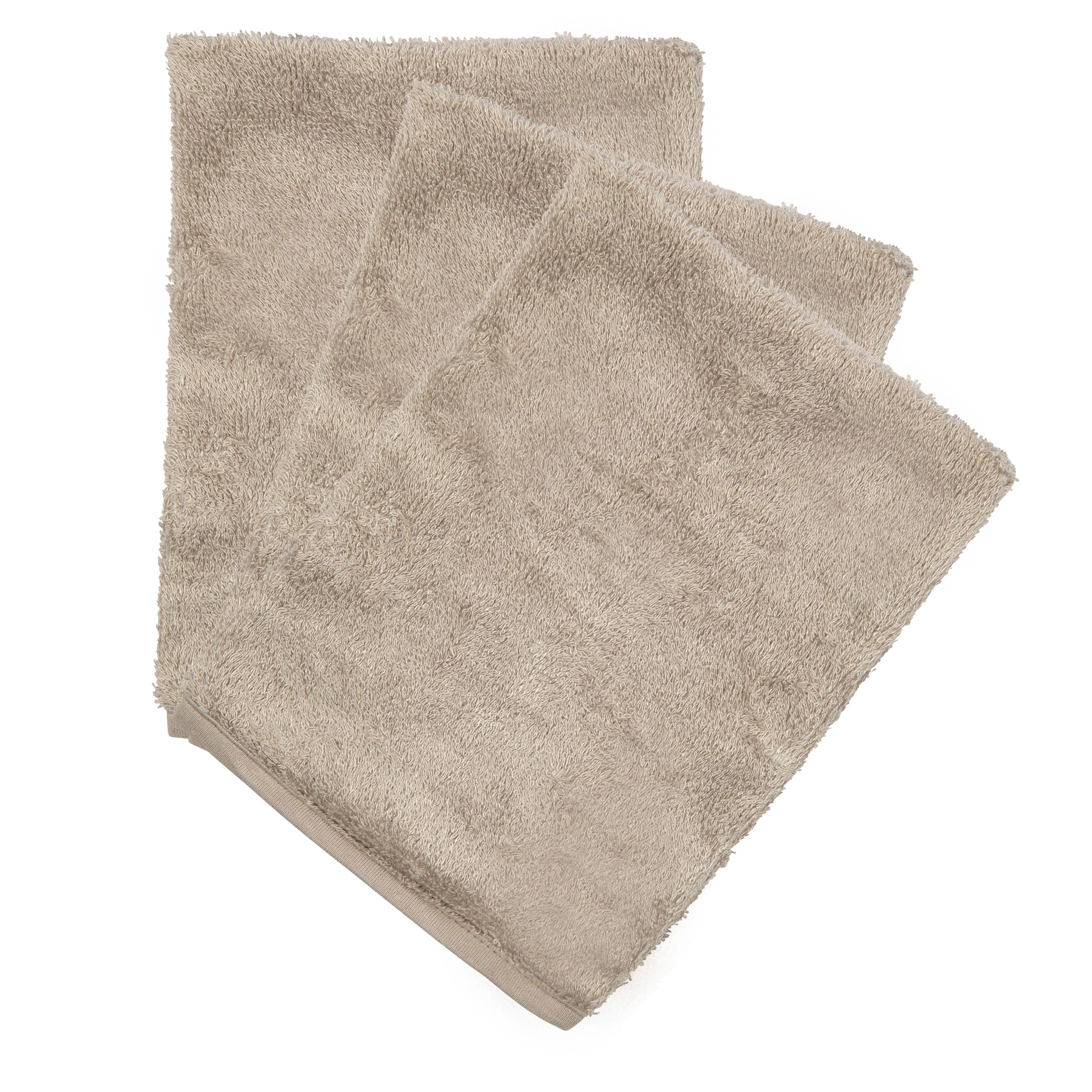 Set Washandjes Feather Grey (3pack)