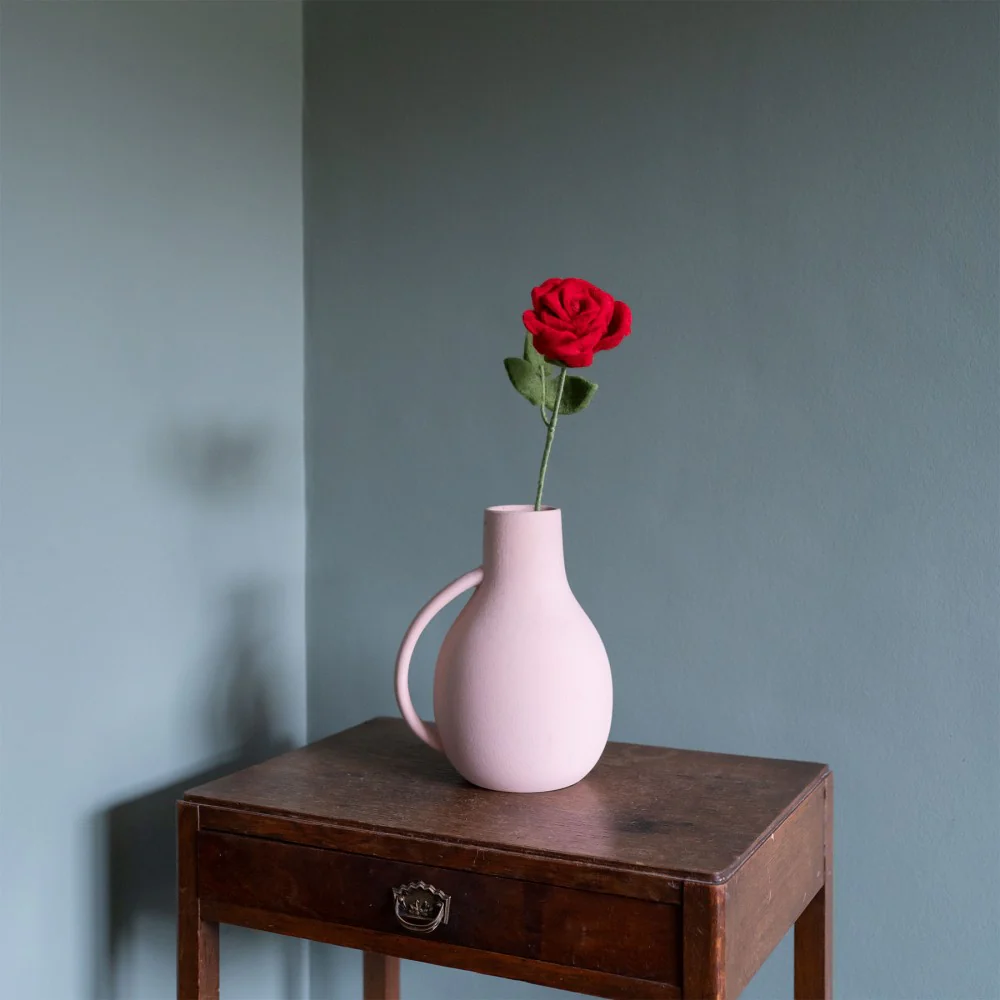 Sjaal Met Verhaal - Bloem Roos van Vilt | Rood - Image 3