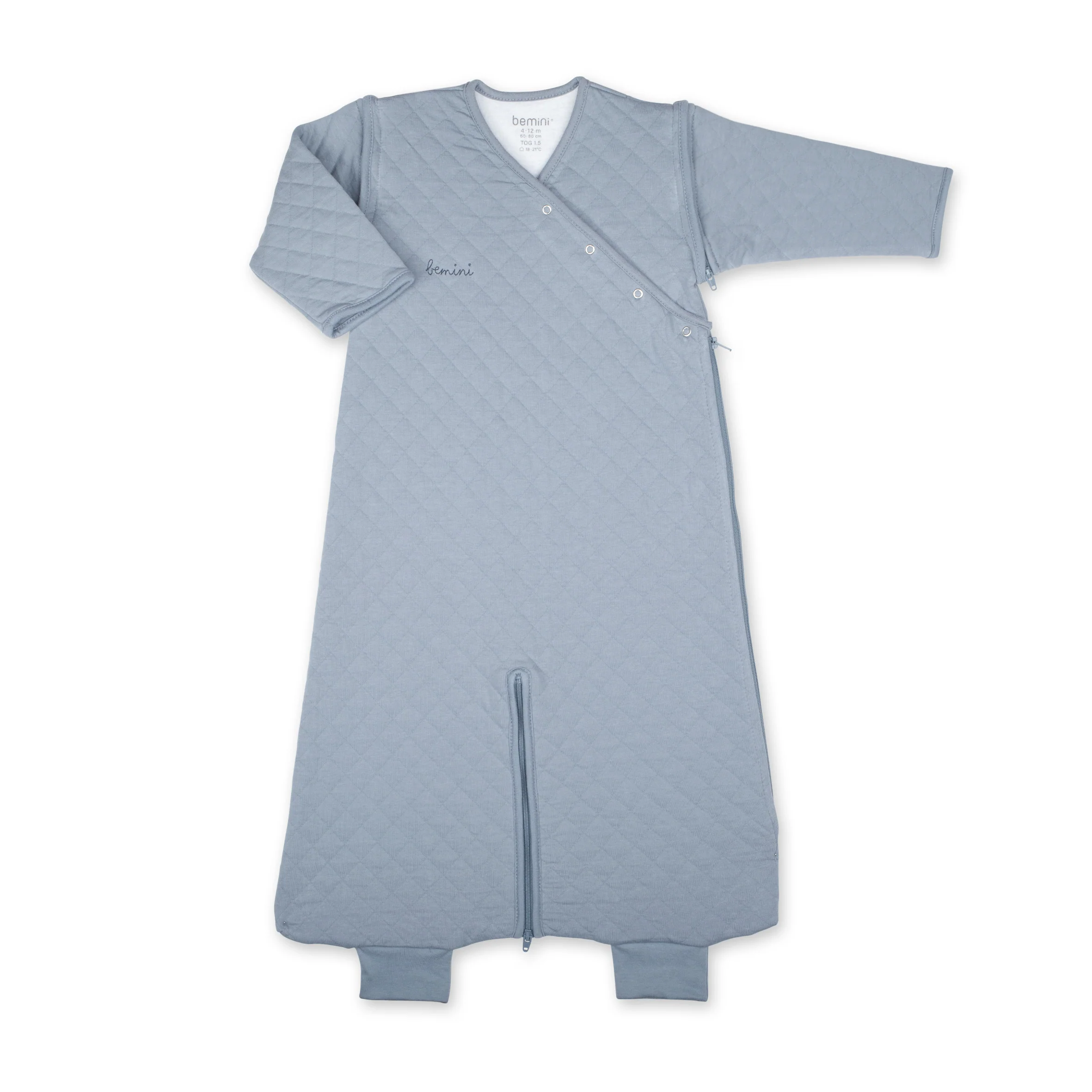 Slaapzak Magic Bag 4-12m Quilted Jersey 1.5 Stone Blue