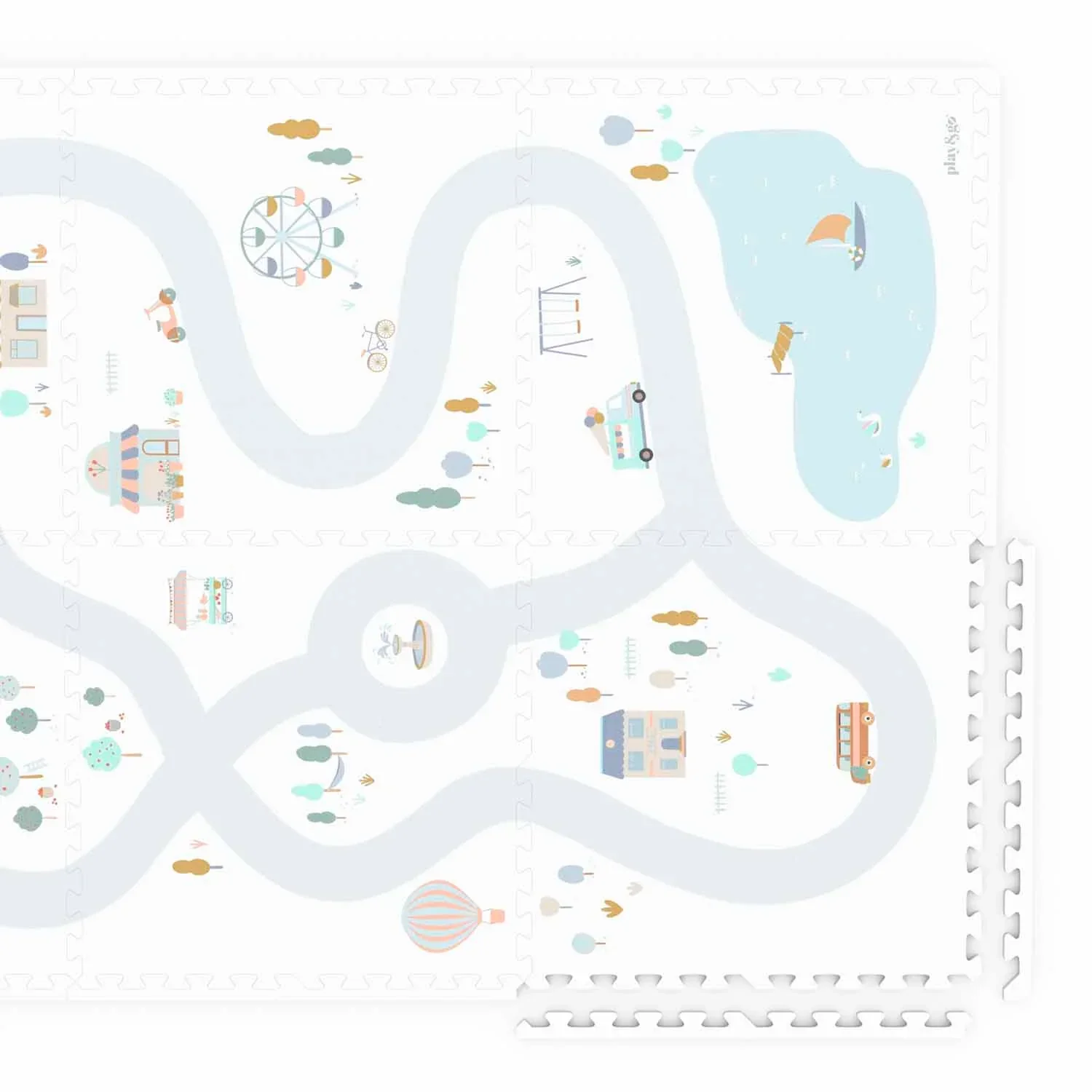 Play & Go - Tiloo Puzzelmat | Village / Terrazzo - Image 2