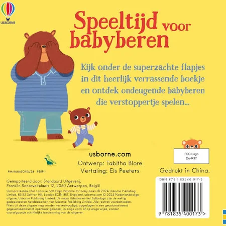 Usborne - Boek Speeltijd Voor Babyberen | Interactief Boekje - Image 4