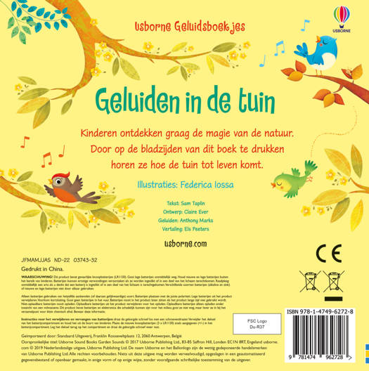 Standaard - Geluidenboek Geluiden In De Tuin | Voel- en Kijkboek - Image 2