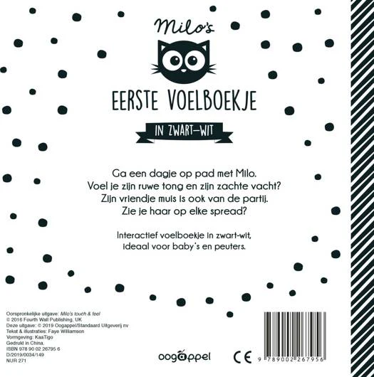 Standaard - Voelboekje Baby Ziet Milo | Zwart / Wit - Image 2