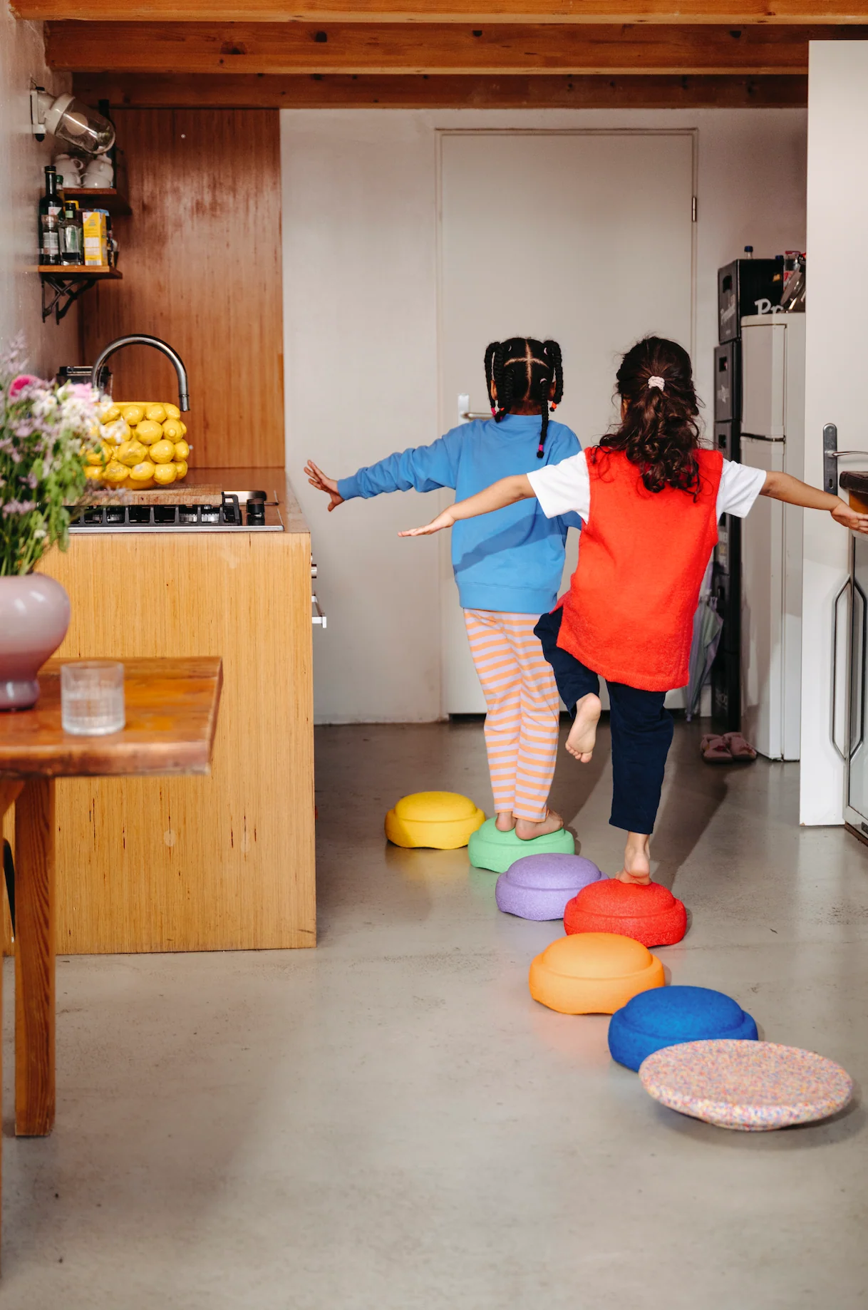 Stenen Stapelstein Super Confetti Classic Rainbow 6 + Balanceerbord - Image 4