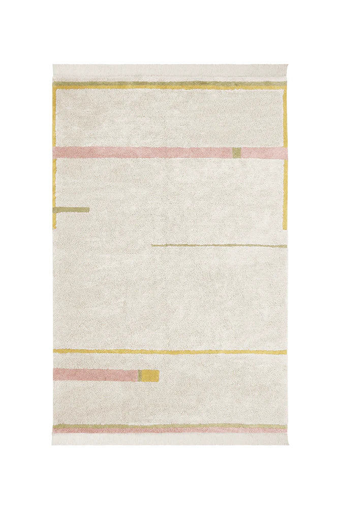 Tapijt 140 x 200 cm Eco Lanes Vintage Nude