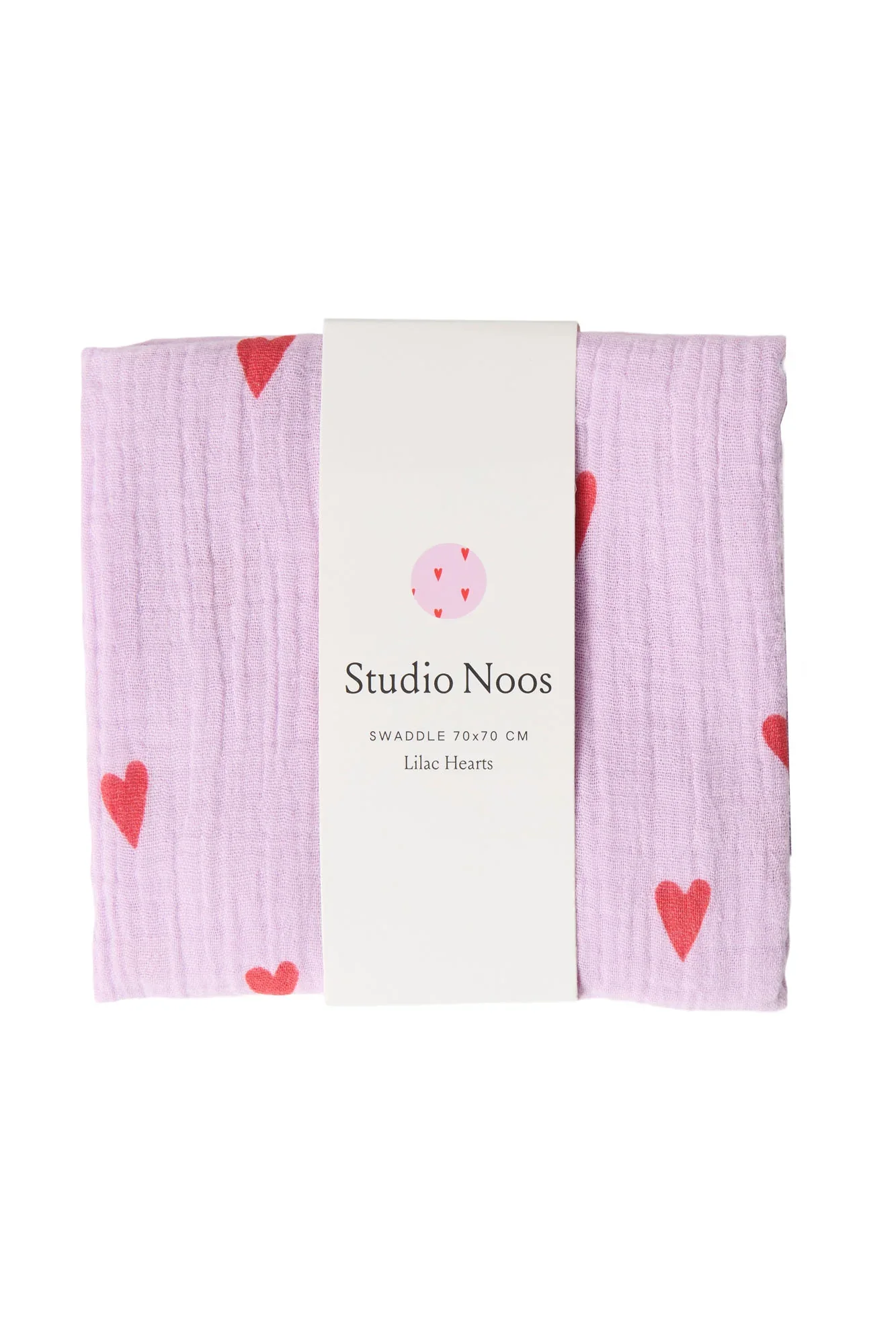 Studio Noos – Tetradoek 70x70 cm Hearts | Lilac