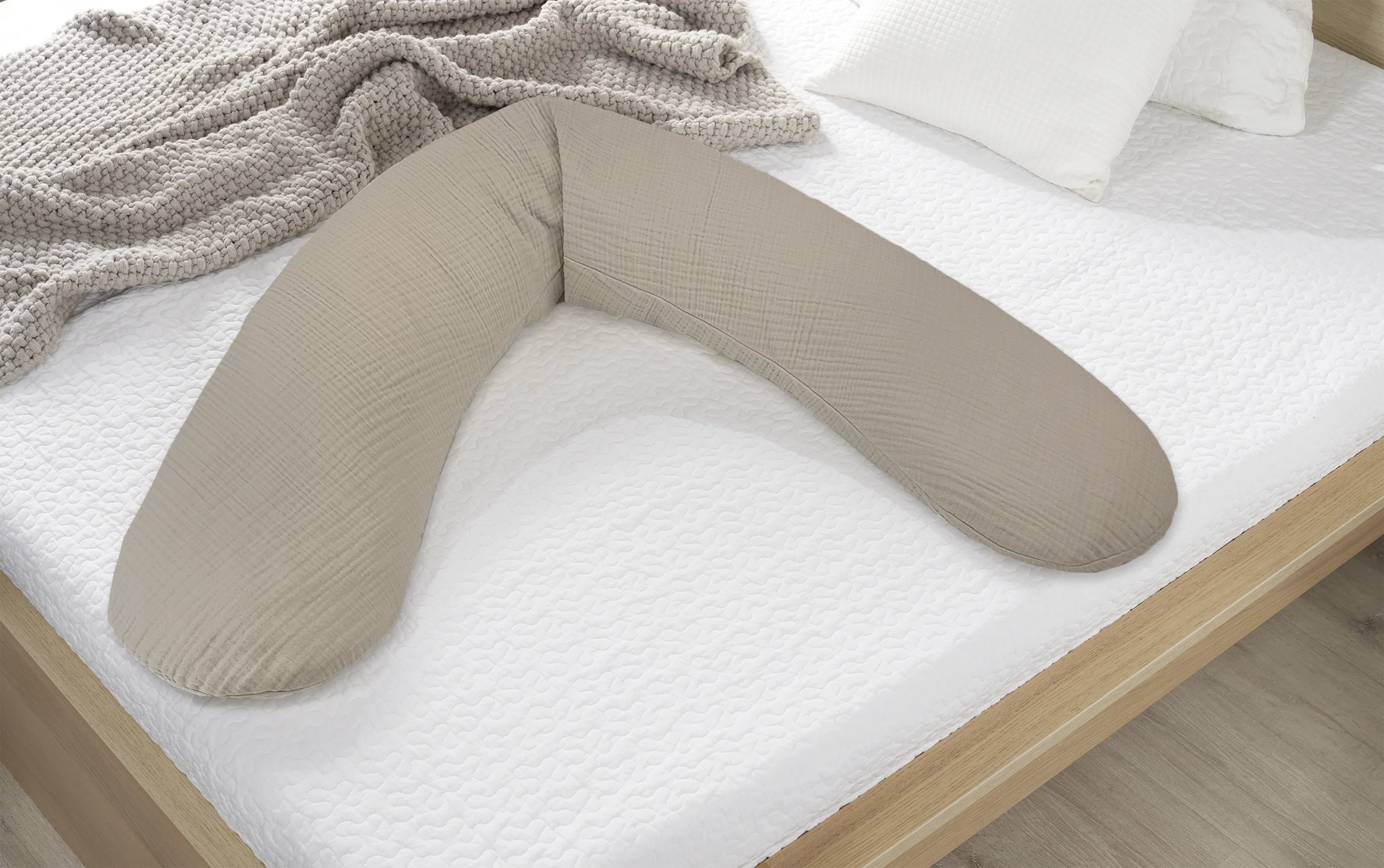 Theraline - Voedingskussen met Hoes Tetra | Taupe - Image 2
