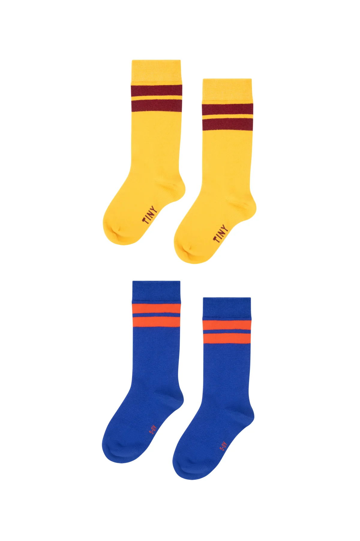 Tiny Cottons - Sokken Stripes | Ultramarine & Mustard