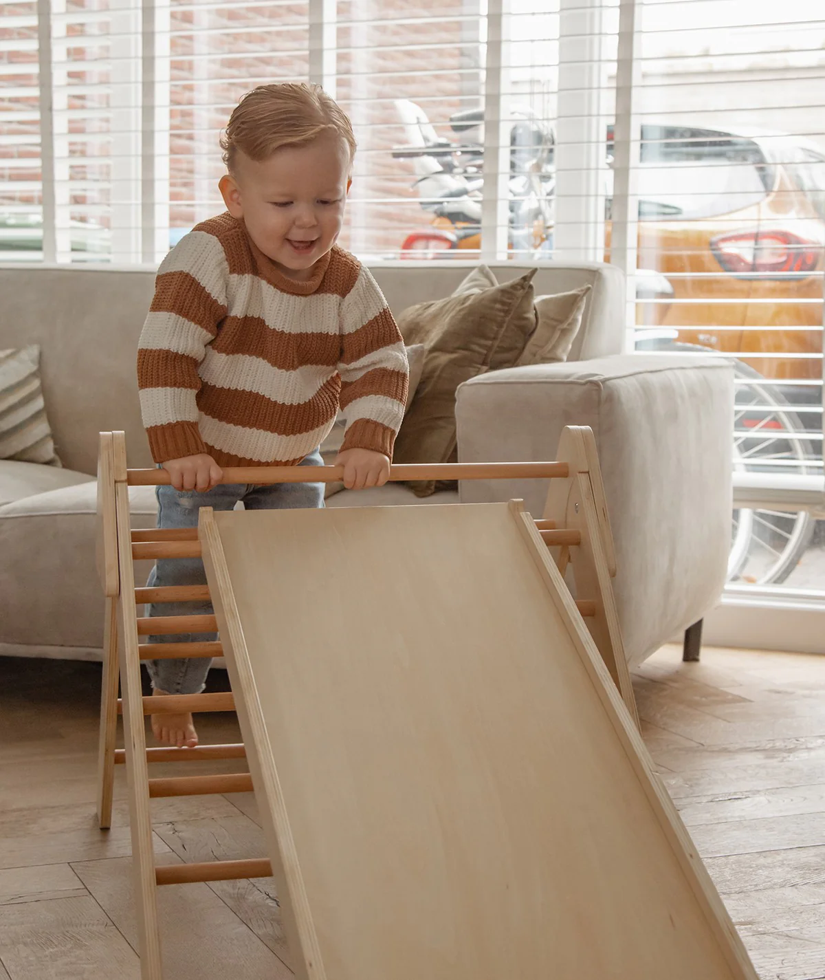 Tryco - Houten Klimrek Met Glijbaan | Triangle - Image 2