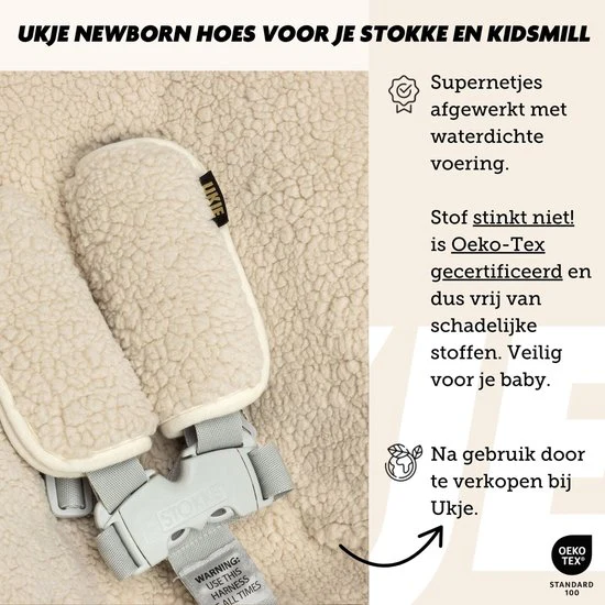 Ukje - Hoes Newborn Set Tripp Trapp Teddy | Lichtbeige - Image 2