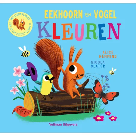 Veltman - Boek Eenhoorn en Vogel Kleuren | Leerzaam Flapjesboek