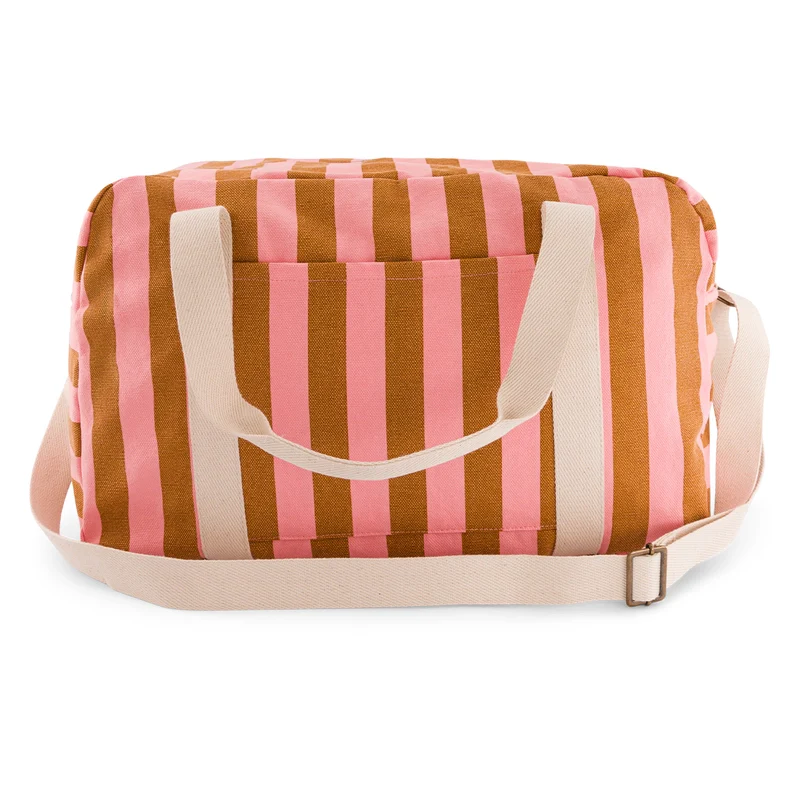 Verzorgingstas Raphael We Bag Stripes Caramel / Strawberry