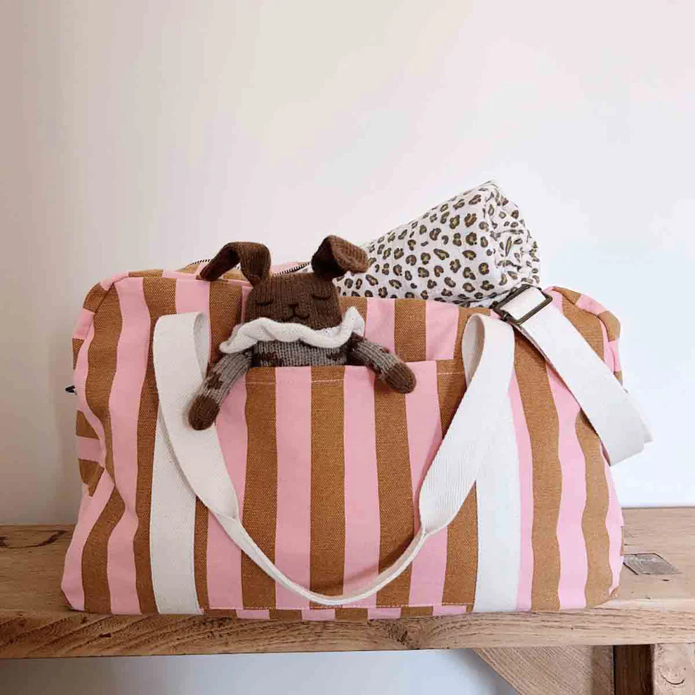 Verzorgingstas Raphael We Bag Stripes Caramel / Strawberry - Image 3