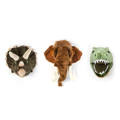 Wild & Soft - Kleine Dierenhoofden Prehistoric Box (3-pack) | Cadeauset